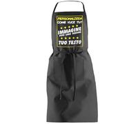 t-shirteria - Grembiule da Cucina PERSONALIZZATO - Unisex con Tasca Frontale - RESISTENTE all'Acqua, Protegge i tuoi Vestiti - REGALO SPECIALE per Chi Ama Cucinare