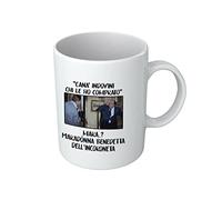 t-shirteria Tazza Allenatore- Canà indovini chi le ho comprato - Maradonna benedetta dell'incoroneta - Banfi - Oronzo Canà - Idea regalo