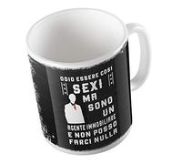 t-shirteria Tazza in Ceramica - Tazza Mestieri - Odio essere così S**y ma sono un Agente Immobiliare e non posso farci nulla - Tazza Idea Regalo - Gadget Idee Regalo