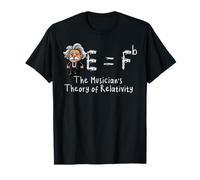 T-ShirtManiak Maglietta Musica Musicians Einstein's Theory of Relativity E=mc2 Unisex Adulti Nero Manica Lunga S