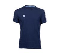 Arena Men's Team T-Shirt 100% Cotton Slim Fit Short Sleeve Casual Athletic Wear, Blu Navy/Bianco/Blu Marino, XS Unisex-Adulto