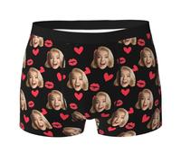 T Shirts Custom for Men Personized Funny Photo Customized Underwear Briefs for Husband Mesh Intimo Uomo, grigio., L