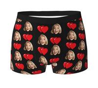 T Shirts Custom for Men Personized Funny Photo Customized Underwear Briefs for Husband Mesh Intimo Uomo, grigio scuro, L