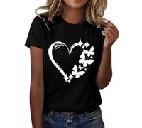 T Shirts Rosa Offerta T Shirts Gialla Offerta Camicia Donna Cotone Mezza Manica Elegante Verde Bosco Maglia Lotto Girocollo Bianca Magliette Estive Tinta Unita Maglietta Corta Eleganti Curvy Raso