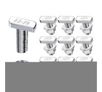 T Slot Bolts, Hammer Head Screws, 5.12x3.54in Sliding Nuts Set, Heavy Duty Steel Construction, Resistant Finish for Track System, Roof Rack, Workbench Installation, Automotive Use