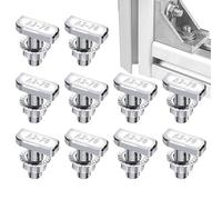 T Slot Bolts, Sliding Screws, Hammer Head Nut Set 5,12 x 3,54 x 1,18 Inches for Track Mounting Systems, Heavy Duty Fastener Kit Automotive Roof Rack Costruzione, Durabled Hardware Solution Workbench