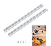T-Slot Track in Lega di Alluminio 300mm, 2 Pezzi T-Track con 6 Viti Autofilettanti per la Lavorazione del Legno Sega da Banco, Table Saw per Falegname