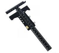 T-Square, righello scorrevole per la lavorazione del legno, in lega di alluminio, con manico ergonomico, per falegname, nero (B)