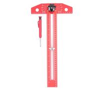 T Square Ruler Protractor | Anodized Aluminum Alloy for Woodworking & Crafting | Multi - Angle Measurement Tool with Adjustable Marker/Metric Imperial Scales/Pencil Included