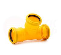 T-Stück 3x HT-KG Anschluss Ø 50 mm (MKK-15) Verschluss Verbinder Drainage Roh...