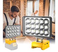 T-SUN 20000LM Super Luminoso Faro LED Ricaricabile per Batteria Dewalt 18V, 80W Luci da Lavoro Portatili con 3 Modalità Lampada da Lavoro per Campeggio, Lavoro, Pesca, Emergenza (Senza Batteria)