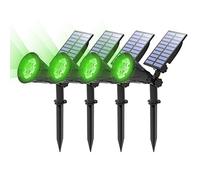 T-SUN (4 Pack) Luci Solari da Esterno, 4LED Luci Solari da Giardino con Angolo Regolabile, 2 Modalità Funzione, Impermeabile IP65 Luce di Paesaggio per Parete, Terrazzino, Cortile, Casa, Corraio ecc.
