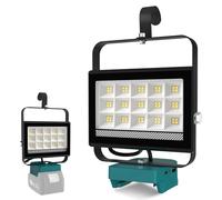 T-SUN 4500LM Lampada LED Ricaricabile per Makita Batteria 18V, 60W Faretto Ricaricabile Portatile con Type C/USB Lampada da Lavoro Faretto per Garage, Emergenza, Campeggio, Cantiere (Senza Batteria)