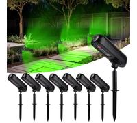 T-SUN 8 Pezzi Faretti Solari, Verde Faretti Solari da Esterno Regolabile, 2 Modalità Lampada da Giardino Solare, Impermeabile IP65 Potenti Luci Da Esterno Giardino per Alberi, Giardini, Strade, Prati