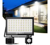 T-SUN Luci di Sicurezza per Esterni con Sensore di Movimento, Luci per Esterni da 100W dal Tramonto all'Alba, Proiettore LED da 10000 Lumen, Luci con Sensore Impermeabili IP66 per Esterni Alimentate
