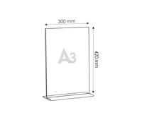 T Supporto Verticale A3 A4 A5 A6 DL Espositore Portafogliere Flyer Acrilico