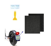 T TAKONE Coppia di portatarga autoadesivi per scooter, scooter e motorino, 135 x 110 mm, con chiusura in velcro, set completo con strumenti di installazione inclusi