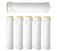 T TAKONE Filtro per soffione doccia, 6 pezzi, 10,5 x 2,5 cm, in cotone PP, filtro anticalcare ispessito, filtro per acqua, anima in cotone, per contro calcare e cloro (giallo)