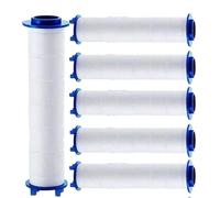 T TAKONE Filtro per soffione doccia, 6 pezzi, 9,5 x 2,4 cm, in cotone PP, filtro anticalcare ispessito, filtro acqua pulita, anima in cotone, per contro calcare e cloro (blu)