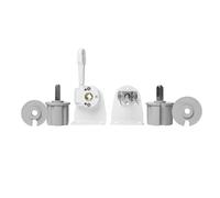 T-TENDA - Kit Accessori per Riparazione delle Tende da Sole, con Coppia di Staffe a Parete/Soffitto, Arganello, Perno Estraibile, Calotta con Perno e Foro, Made in Italy, 60mm Diametro, Colore Bianco
