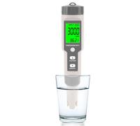T TESTRUST Tester per sale da piscina, multifunzione 5 in 1, misuratore di salinità, PH, TDS, EC e temperatura, kit per test di salinità della piscina, tester digitale per la salinità della piscina