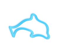 Lampada da parete LED TTEX Neon Dolphin, Azzurro