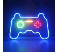 T-Tex Srl Insegna al Neon LED colorata, Lampada Effetto Neon,luce d'atmosfera, luce per decorazione casa, alimentazione USB o batteria, appendibile, luce neon parete camera decorativa (Joystick)