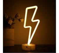T-Tex Srl Lampada Neon LED colorata, Lampada Effetto Neon,luce d'atmosfera, luce per decorazione casa, alimentazione USB o batteria, luce neon decorativa (FLASH)