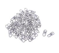 T TOOYFUL 50pcs Ganci ' Girevoli a Doppia estremità, in Lega di a Girevole Connettore Grillo, Strumento Hardware Multifunzionale, Piccolo