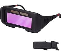 T TOVIA Occhiali da saldatura con oscuramento automatico, maschera per saldatura LCD a energia solare, occhiali da saldatore, protezione per gli occhi, anti-logorio, protezione per saldatura a gas MIG