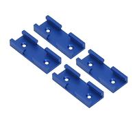 T Track Cross Chute, 4 Pezzi Connettore per Guida T, Accessori per Incisore Legno Fai Da Te, di Bloccaggio per Fresatura, Jig per Giunzione a Semaforo (Blu)