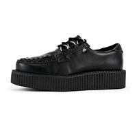 T.U.K. Anarchic Creeper - Scarpe da Uomo e da Donna - Colore Black Vegan Leather - Scarpe Stringate in Pelle vegana e camoscio in Stile Puck, Goth e Rocker - Taglia EU37