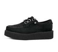 T.U.K. Anarchic Creeper - Scarpe da Uomo e da Donna - Colore Black Vegan Suede - Scarpe Stringate in Pelle vegana e camoscio in Stile Puck, Goth e Rocker - Taglia EU36