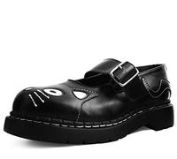 T.U.K. Anarchic Mary Jane Kitty - Scarpe da Donna - Colore TUKskin Vegano Nero - Taglia EU38