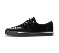 T.U.K. VLK D Ring Creep Blk Sde Wht INT, Scarpe Basse Unisex Adulto, Nero (Noir Black White Suede), 41 EU