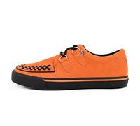 T.U.K. Shoes Scarpe Leather Creeper in pelle Arancione bruciato Punk, Goth e Rocker EU40
