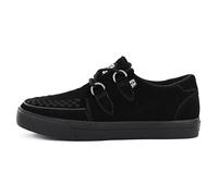 T.U.K. Leather Creeper Sneaker - Scarpe da Ginnastica da Uomo e da Donna - Colore Camoscio Nero - Stile Punk, Goth e Rocker in Pelle e Scarpe Stringate - Taglia EU39