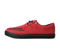 T.U.K. Leather Creeper Sneaker - Scarpe da Ginnastica da Uomo e da Donna - Colore Camoscio Rosso - Stile Punk, Goth e Rocker in Pelle e Scarpe Stringate - Taglia EU45
