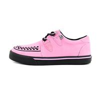 T.U.K. Leather Creeper Sneaker - Scarpe da Ginnastica da Uomo e da Donna - Colore Pink Suede - Stile Punk, Goth e Rocker in Pelle e Scarpe Stringate - Taglia EU40