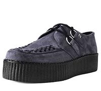 T.U.K. Leather Viva High Creeper - Scarpe da Uomo e Donna - Camoscio Color Carbone - Taglia EU43