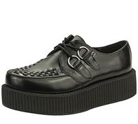 T.U.K. Leather Viva High Creeper - Scarpe da Uomo e Donna, Vari Colori, Cuoio Nero, 37 EU