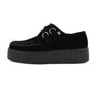 T.U.K. Leather Viva High Creeper - Scarpe da Uomo e Donna, Vari Colori, Daino Nero, 40 EU