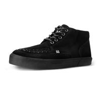 T.U.K. Mid Top Creeper Sneaker - Scarpe da Uomo e da Donna - Colore Nero Scamosciato - Stile Punk, Goth e Rocker in Pelle e Scarpe Stringate - Taglia EU43