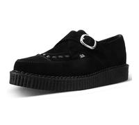 T.U.K. Pointed Creeper Monk Buckle - Scarpe da Uomo e Donna - Colore Camoscio Nero - Taglia EU45