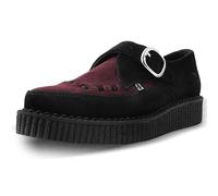 T.U.K. Pointed Creeper Monk Buckle - Scarpe da Uomo e Donna - Colore Nero e Borgogna - Taglia EU38