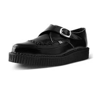 T.U.K. Pointed Creeper Monk Buckle - Scarpe da Uomo e Donna - Colore Pelle Nero - Taglia EU36