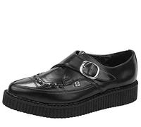 T.U.K. Pointed Creeper Monk Buckle - Scarpe da Uomo e Donna - Colore Pelle Nero - Taglia EU39
