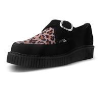 T.U.K. Pointed Creeper Monk Buckle - Scarpe da Uomo e Donna - Colore Stampa Leopardo Nero - Taglia EU38