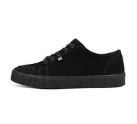 T.U.K. Ribbed Sole Sneaker - Scarpe alla Moda per Uomini e Donne - Stile Skate, Punk, Rock e Gotico in Pelle, Pelle Scamosciata e Tela - Colore Nero Scamosciato - Taglia 42