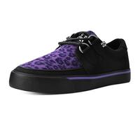 T.U.K. Vegan Creeper Sneaker - Scarpe da Ginnastica da Uomo e da Donna - Colore Nero e Stampa Leopardo - Stile Punk, Goth e Rocker in Pelle e Scarpe Stringate - Taglia EU41